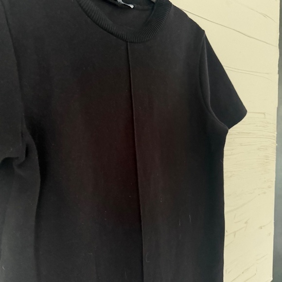 Zara Black T-Shirt Dress | Heavy Cotton | Mini | Size Large (L) - Picture 3 of 5